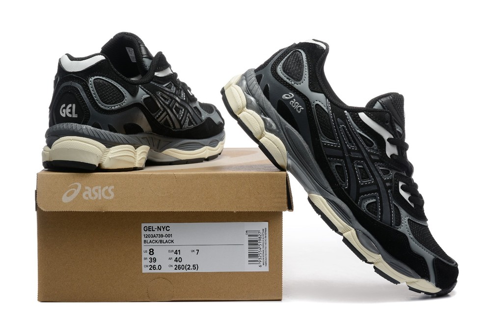 New ASICS Gel-NYC Men's Size Graphite Grey Black Shoes