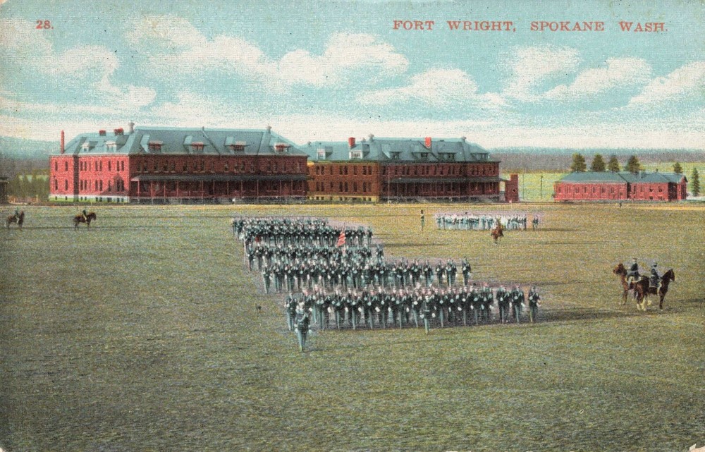 Birdseye View Fort Wright Spokane Washington WA c1910 Postcard