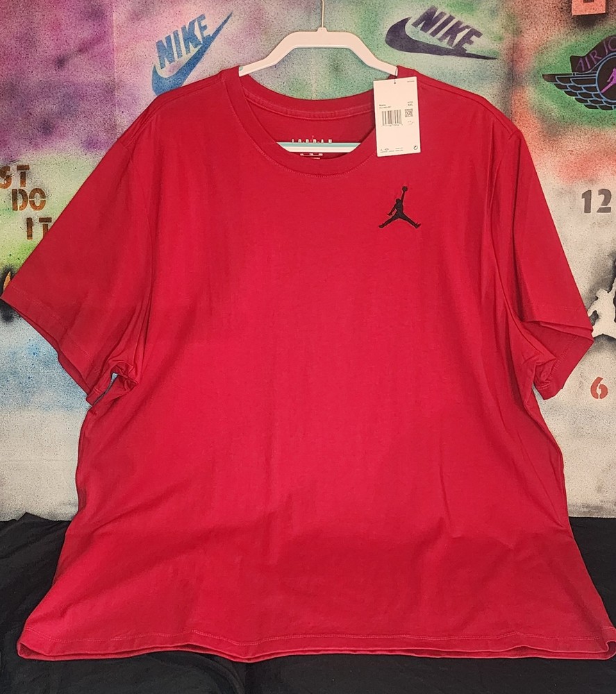 Jordan Jumpman Air Jordan Men's 2XL Red Logo Crew Neck Short Sleeve T-Shirt
