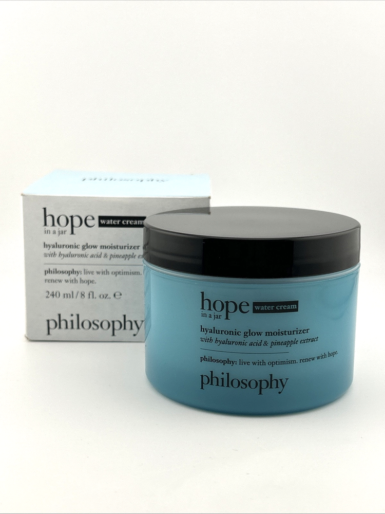 Philosophy Hope in a Jar Hyaluronic Glow Water Cream Moisturizer 8oz 240ml Fresh Hydration