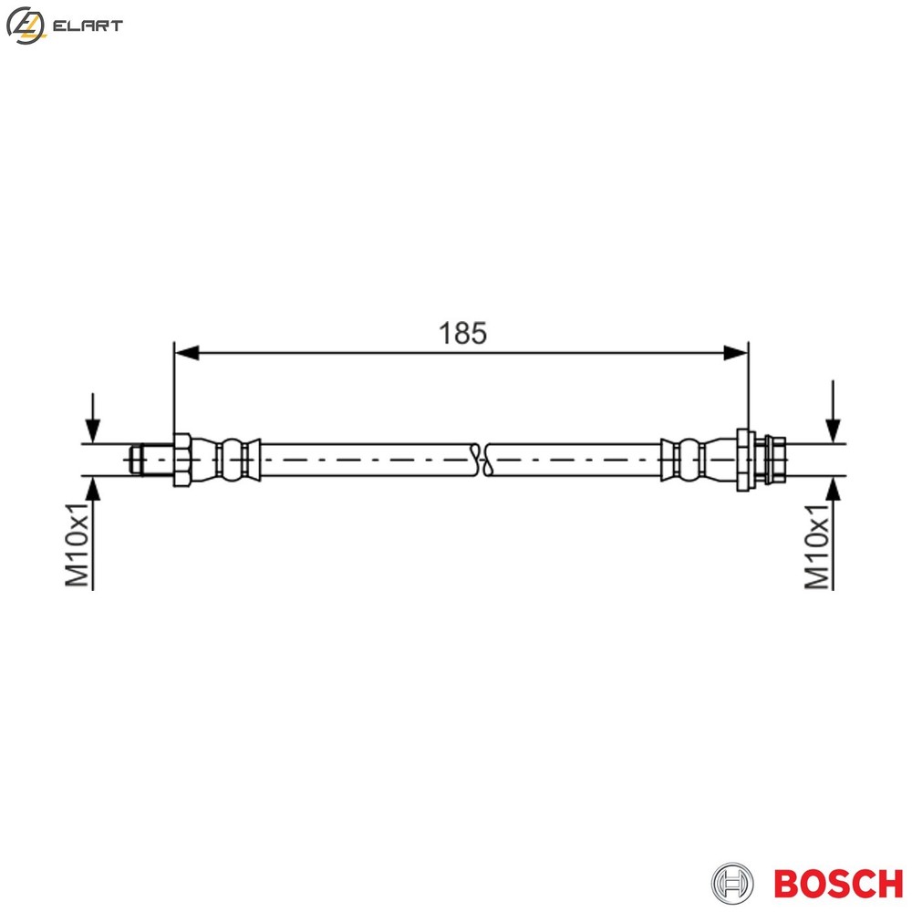 BRAKE HOSE 1 987 481 564 FOR VOLVO S80/II XC70/SUV V70/Van/III D 4204 T5 2.0L