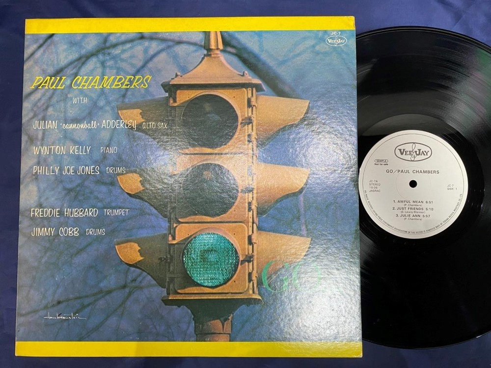 White Label Promo! PAUL CHAMBERS GO VEE JAY JC-7 STEREO JAPAN Vinyl LP