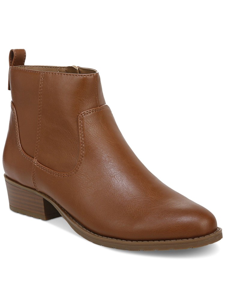 STYLE & COMPANY Womens Brown Comfort Memphyss Round Toe Block Heel Booties 5.5 M