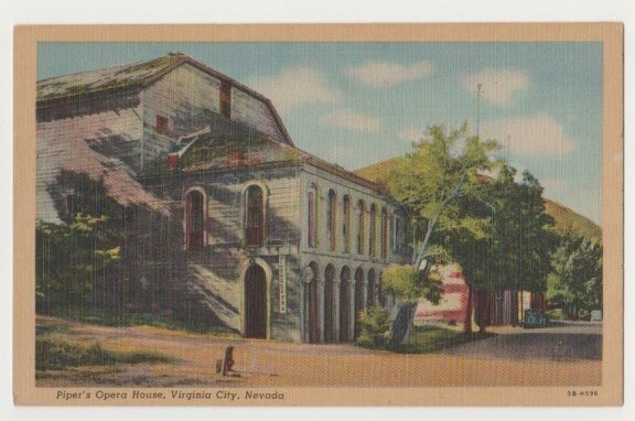 Nevada, Virginia City, Piper's Opera House, Linen Postcard