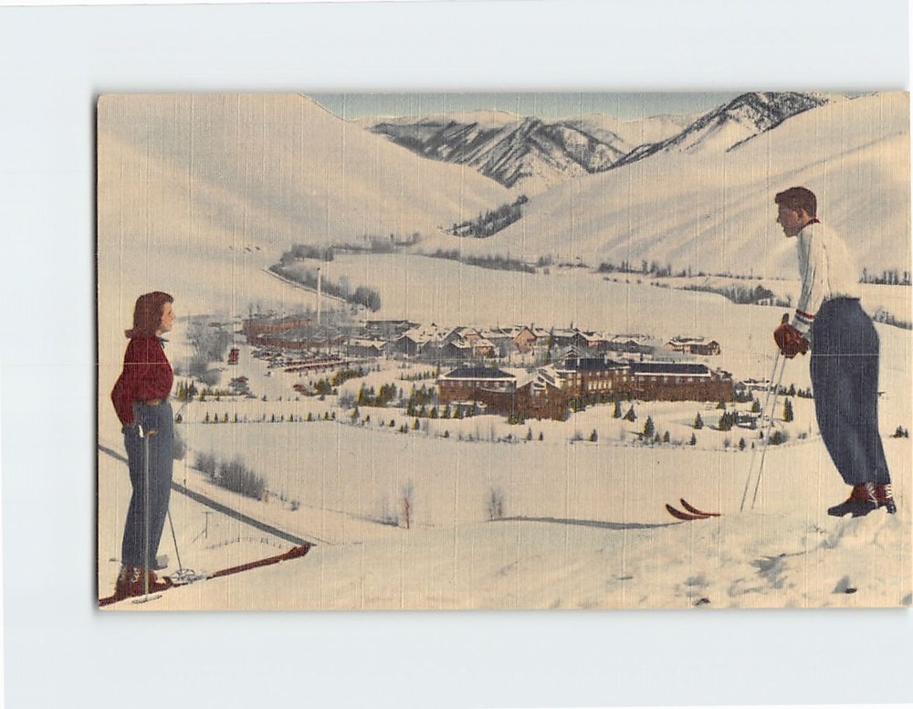 Postcard Winter at Sun Valley Idaho USA
