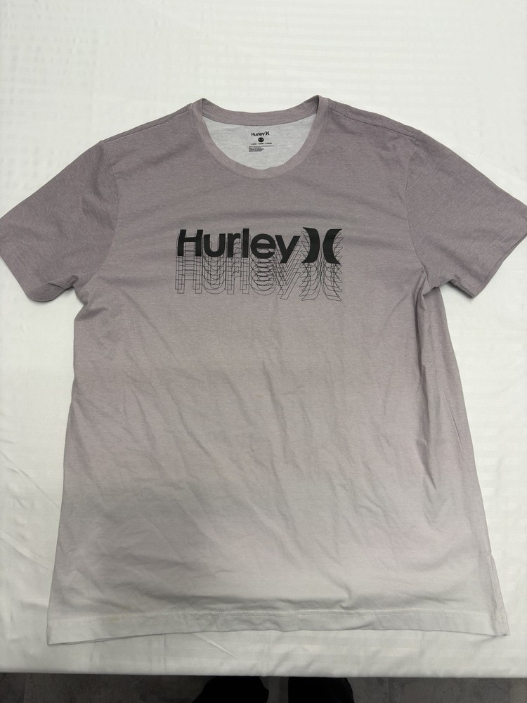 Hurley Purple Crew Neck Cotton Logo T-Shirt Men's XL Premium Fit Short Sleeve