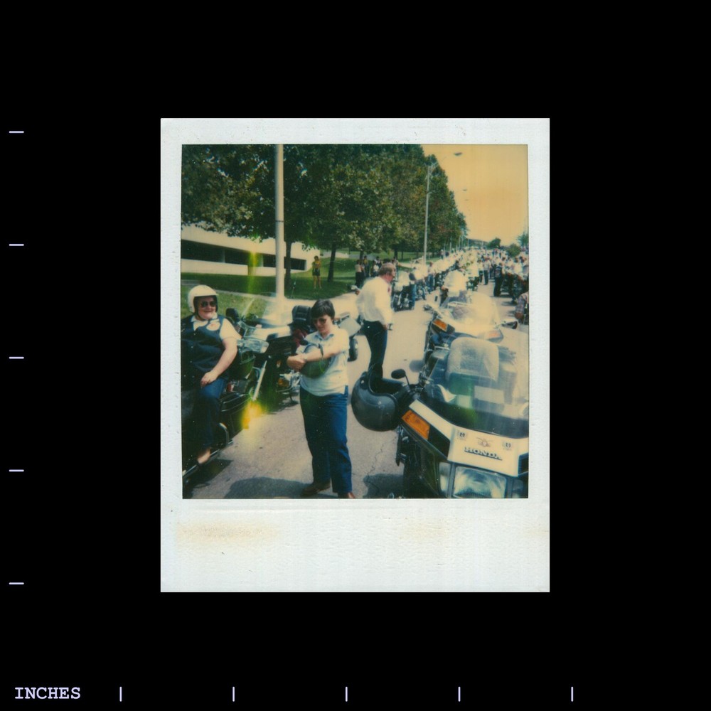 Old Polaroid Photo BIKER MOTORCYCLE CLUB