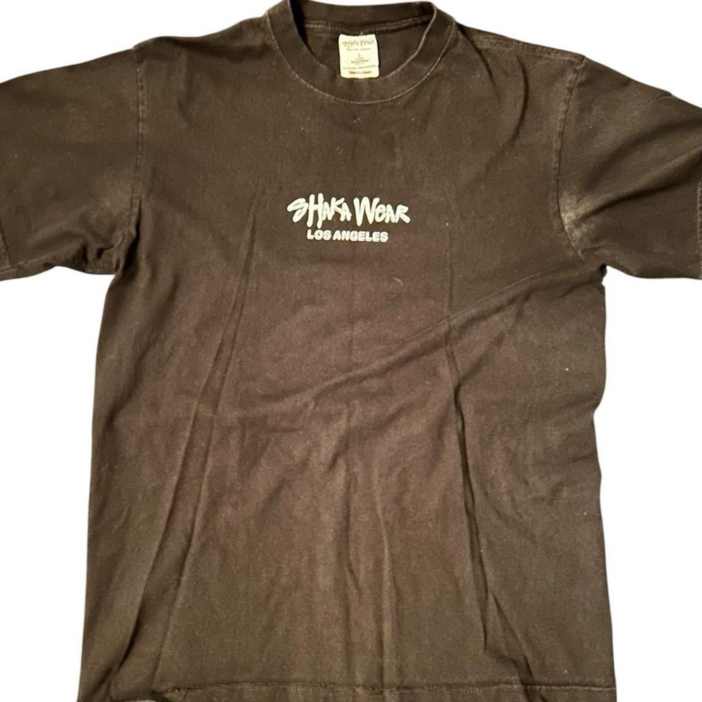 Shaka Wear Black L Men's Short Sleeve Cotton Crew Neck Super Max Heavy T-Shirt