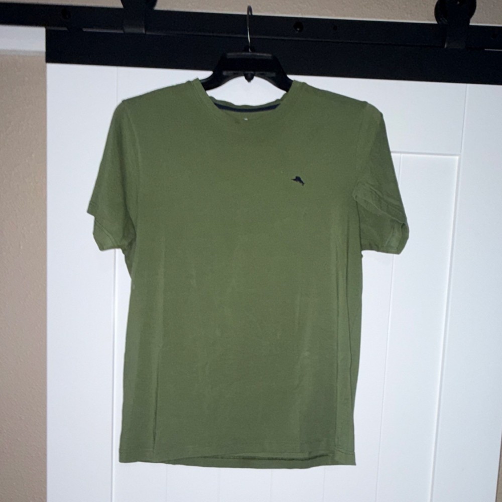 Tommy Bahama Green Cotton Spandex Crew Neck Short Sleeve Men's T-Shirt M