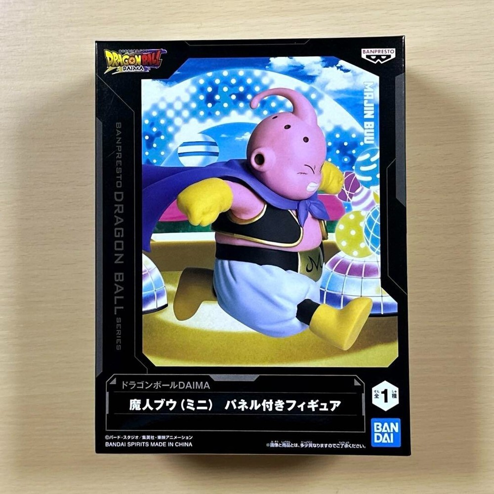 Dragon Ball DAIMA Majin Buu (mini) figure with panel Banpresto Anime