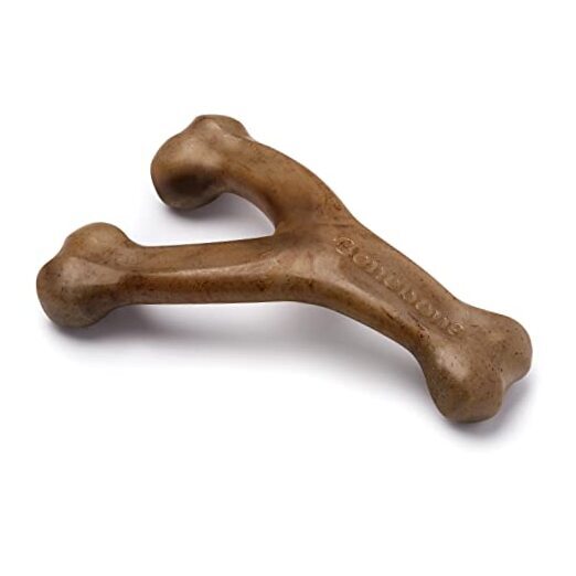 Wishbone Durable Dog Chew Toy for Aggressive Chewers, Real Medium REAL Bacon
