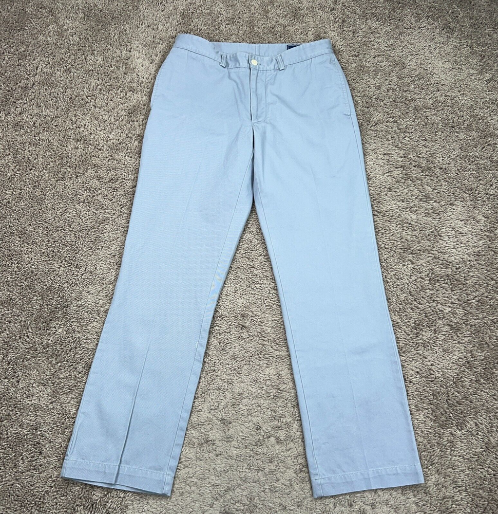 Vineyard Vines Mens 30x30 Blue Chino Cotton Twill Preppy Coastal Pants