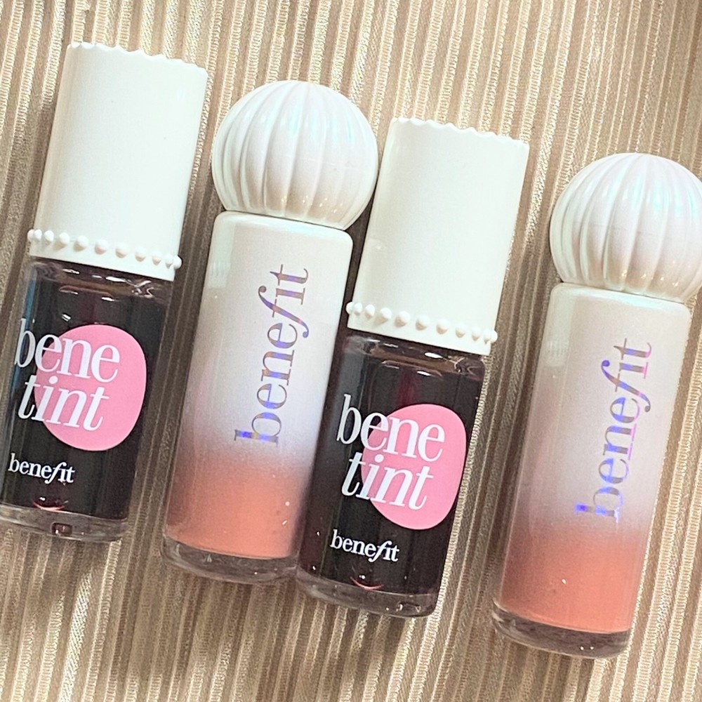 BENEFIT CHOOSE DEWY LIP TINT 01 SKINNY DIP BENETINT LIQUID BLUSH LIP STAIN 6mL