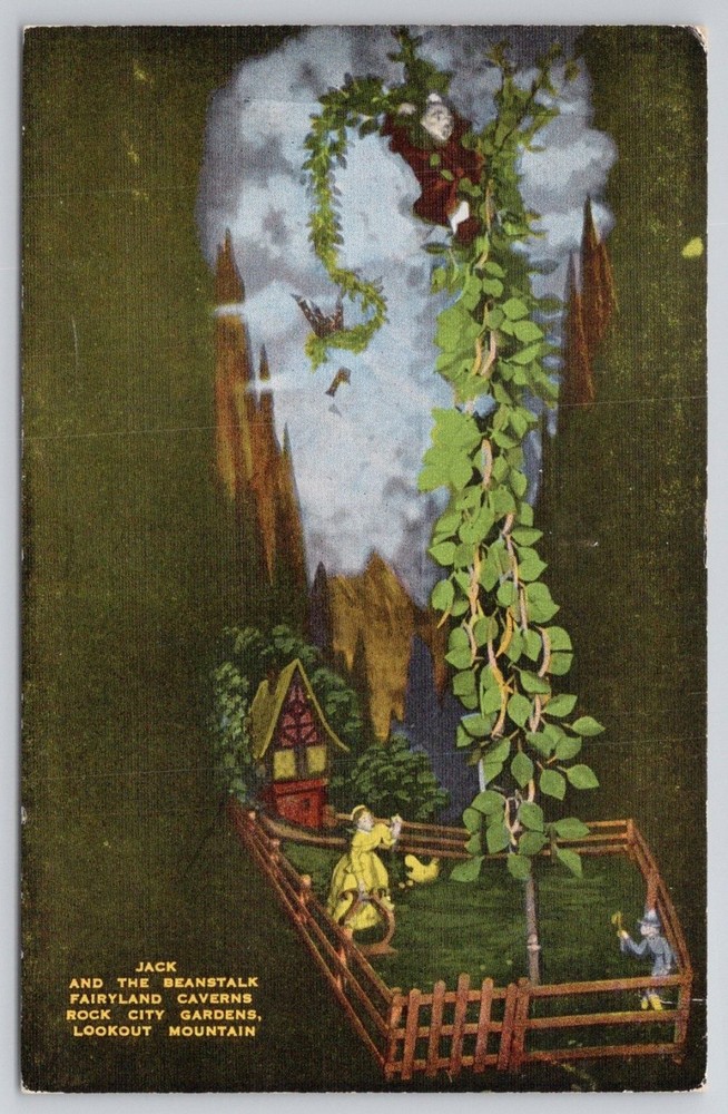 Jack & Beanstalk Fairyland Caverns Rock City Gardens Lookout Mountain Postcard