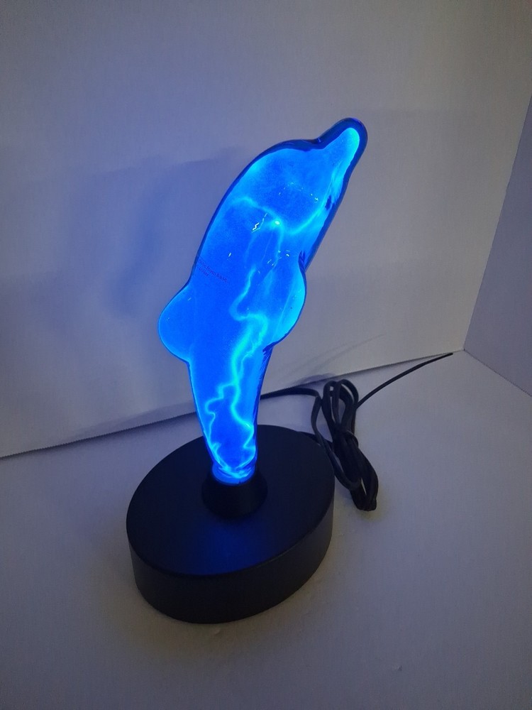 Vtg LumiSource Blue Dolphin Electra Plasma Lamp 12