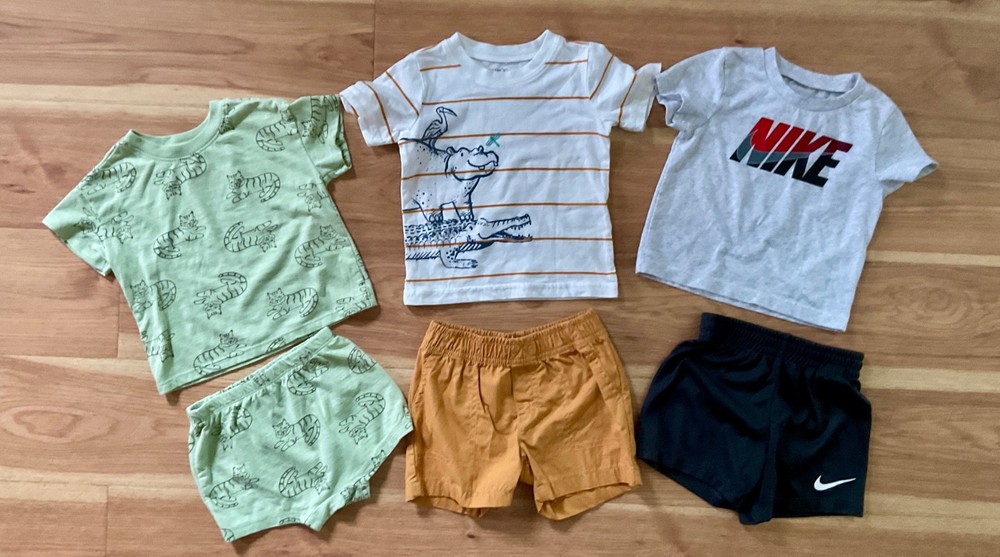 Cat & Jack, Nike, Carter’s  3 Baby Boy 2 Pc Sets  Size 12  Months