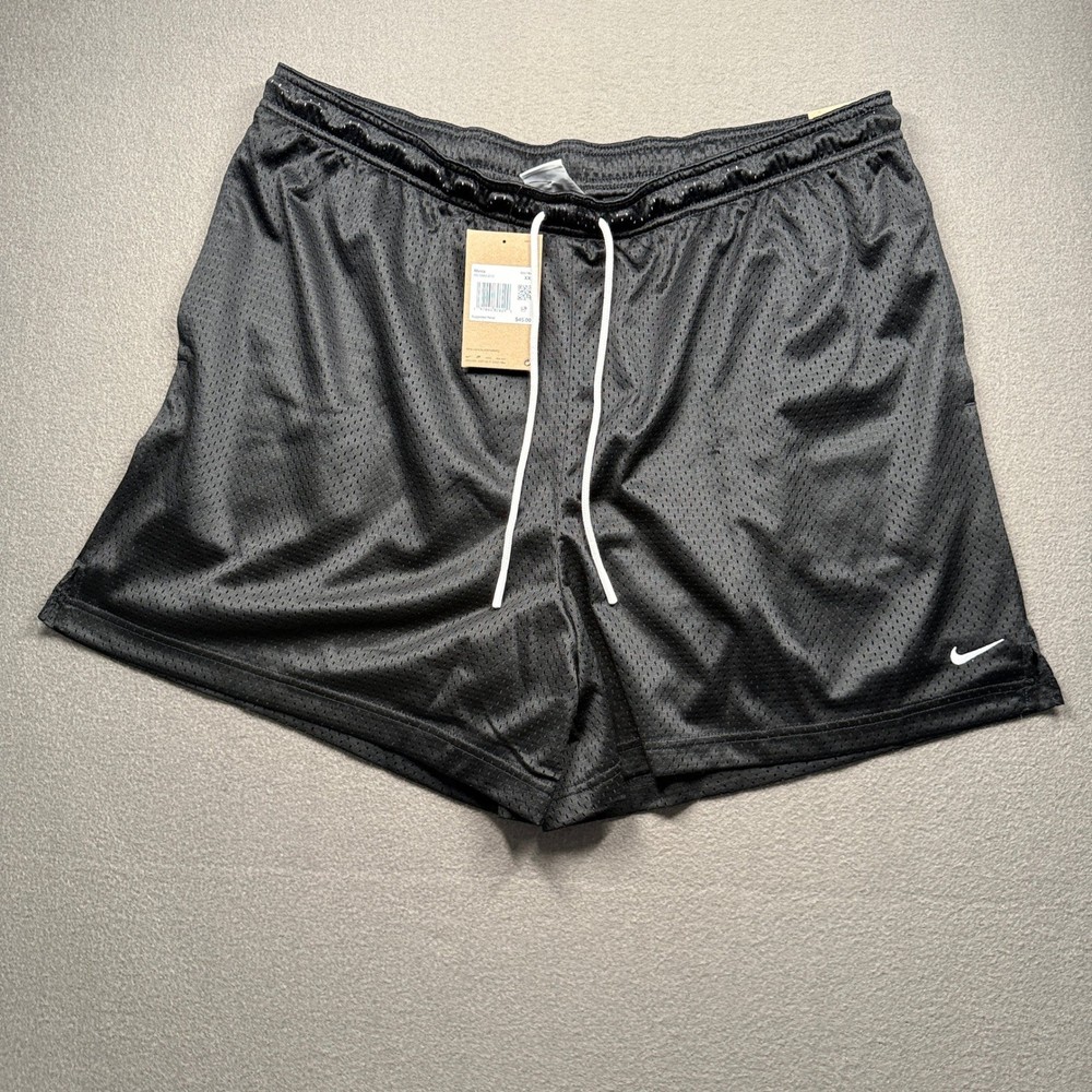 Nike Basketball Shorts Men XXL Black Mesh Dri-FIT Mid-Thigh HV1880-010