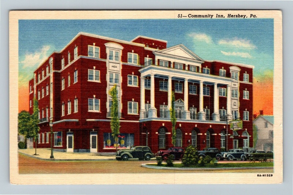 Hershey PA-Pennsylvania, Community Inn Vintage Souvenir Postcard