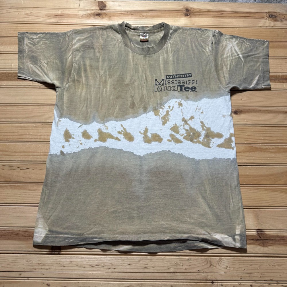 Vintage 90s Y2K Authentic Mississippi Mud Tee Tie Dye Souvenir Shirt USA Made XL