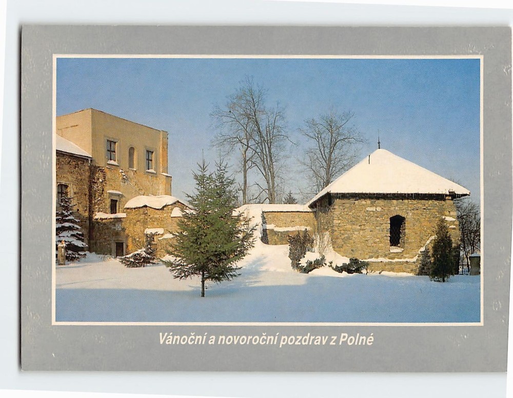 Postcard Winter Scene Polne Village in Poland