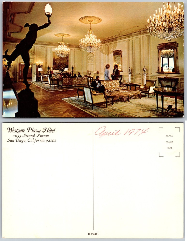 Westgate Plaza Hotel San Diego CA Postcard