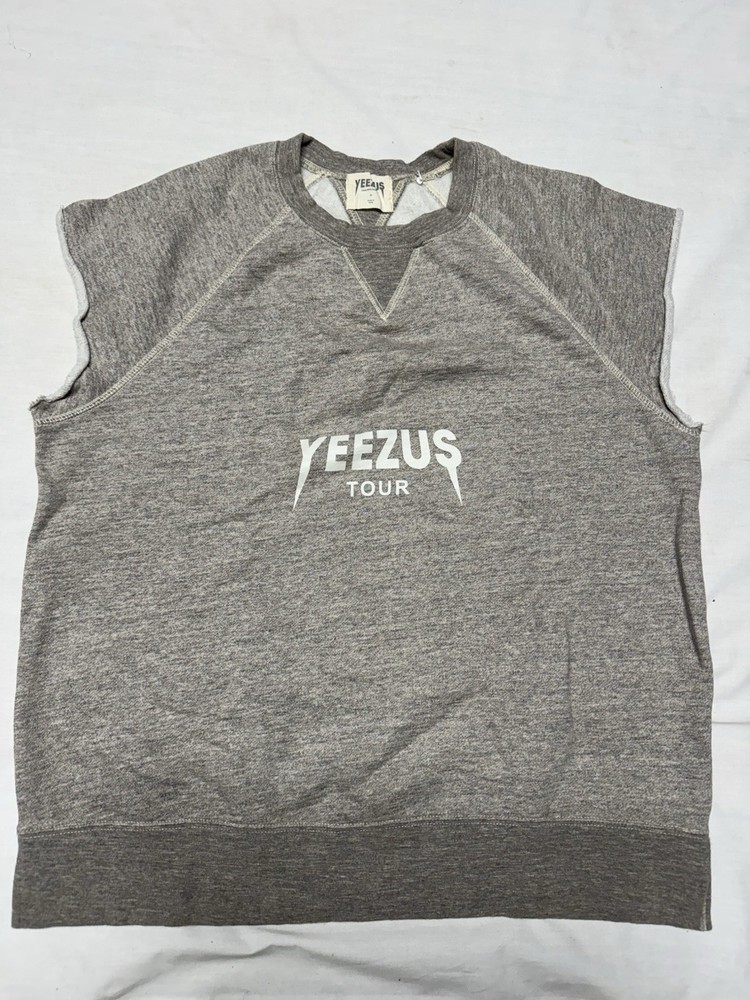 RARE Authentic Yeezus Tour Kanye West Cut-off Sweater Grey Yeezy Sz Medium