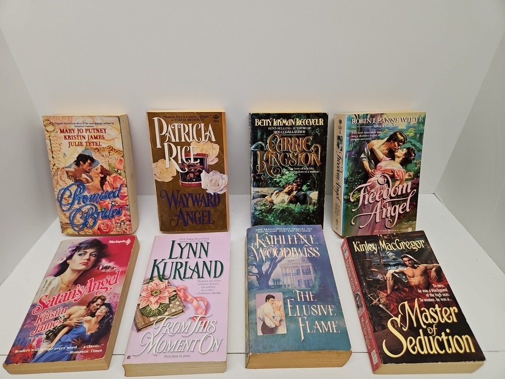 Lot Of 8 Vintage Historical Romance Paperback Various Authors