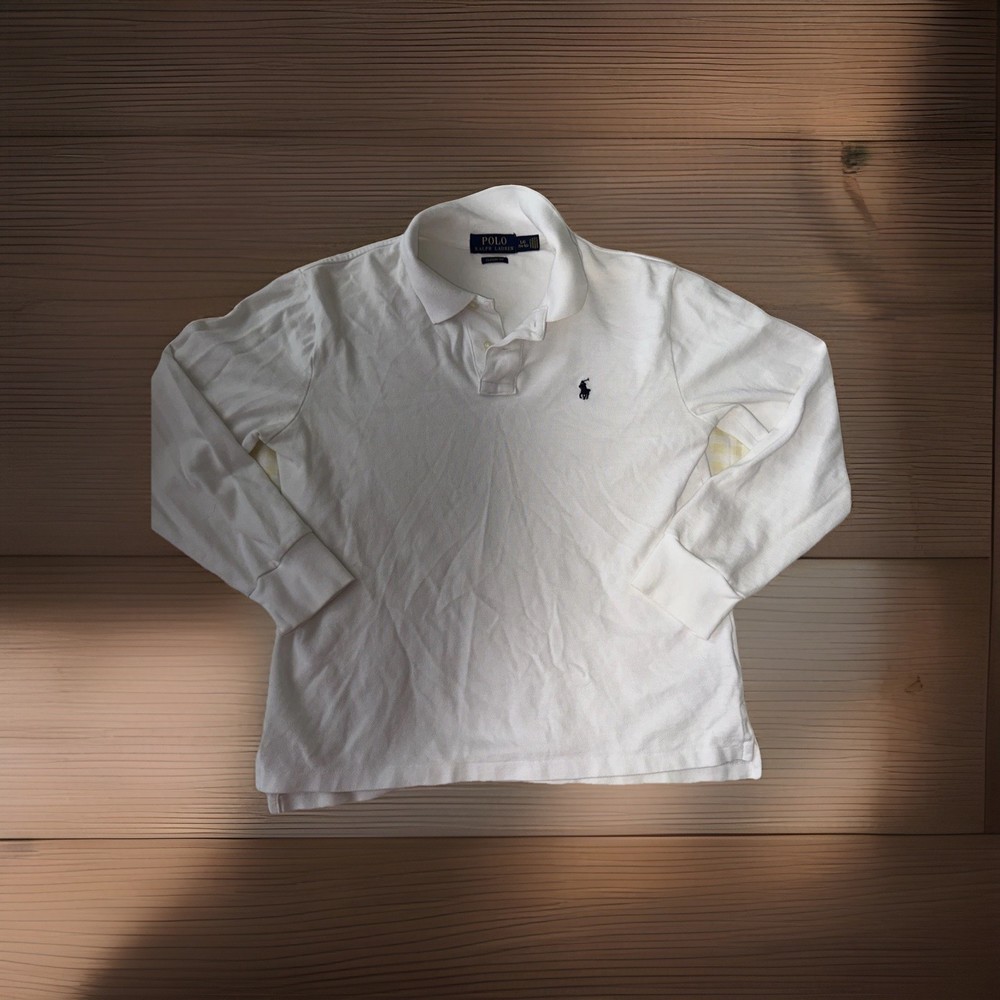 Polo Ralph Lauren White Boys 14/16 Large Shirt. #762