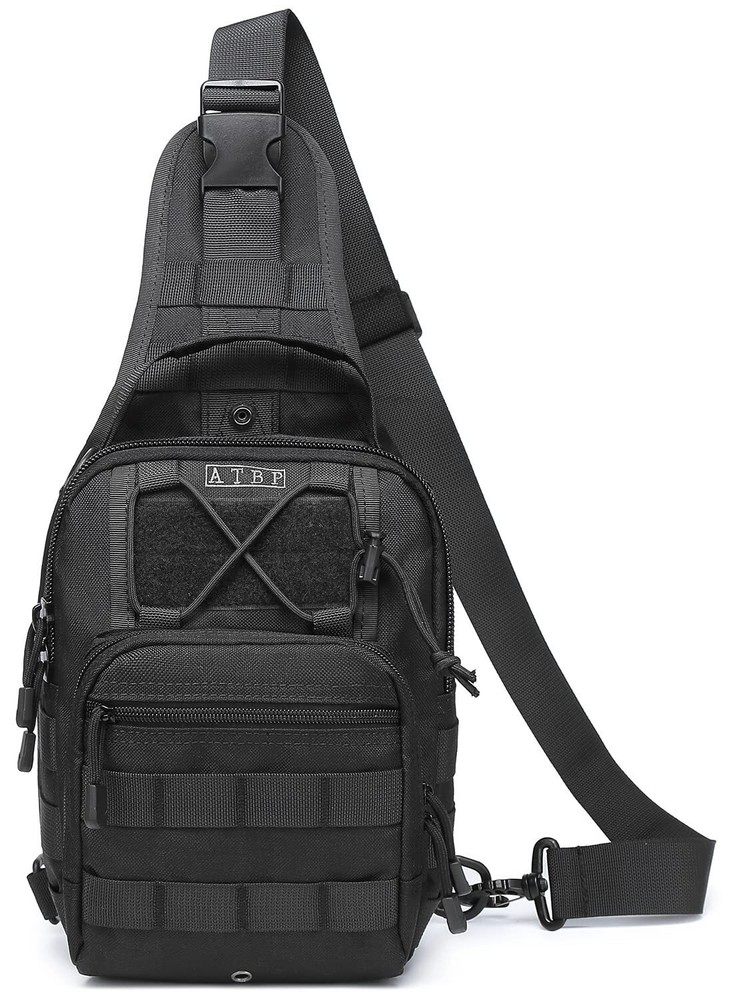 Small Tactical Sling Backpack Bag Pack for Men Military Shoulder Bag Molle Cr...