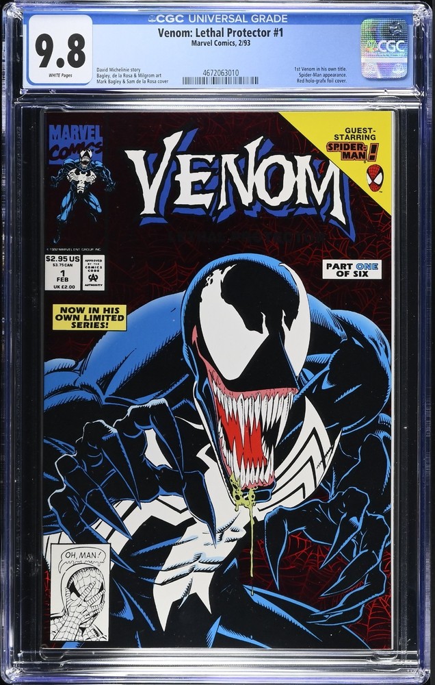 Venom Lethal Protector #1 CGC 9.8 Stunning Book! 1st Venom in Own Title 1993
