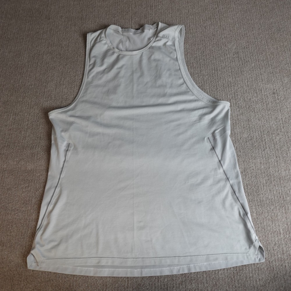 Lululemon Mens Shirt Medium Gray Fast and Free Tank Heathered Vapor