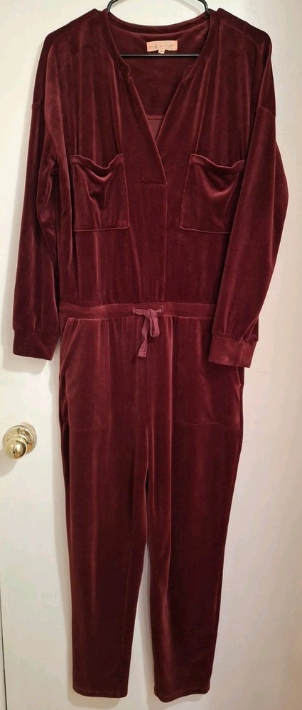 Lou & Grey for Loft *Super Soft Velvet-y* Jumpsuit Medium