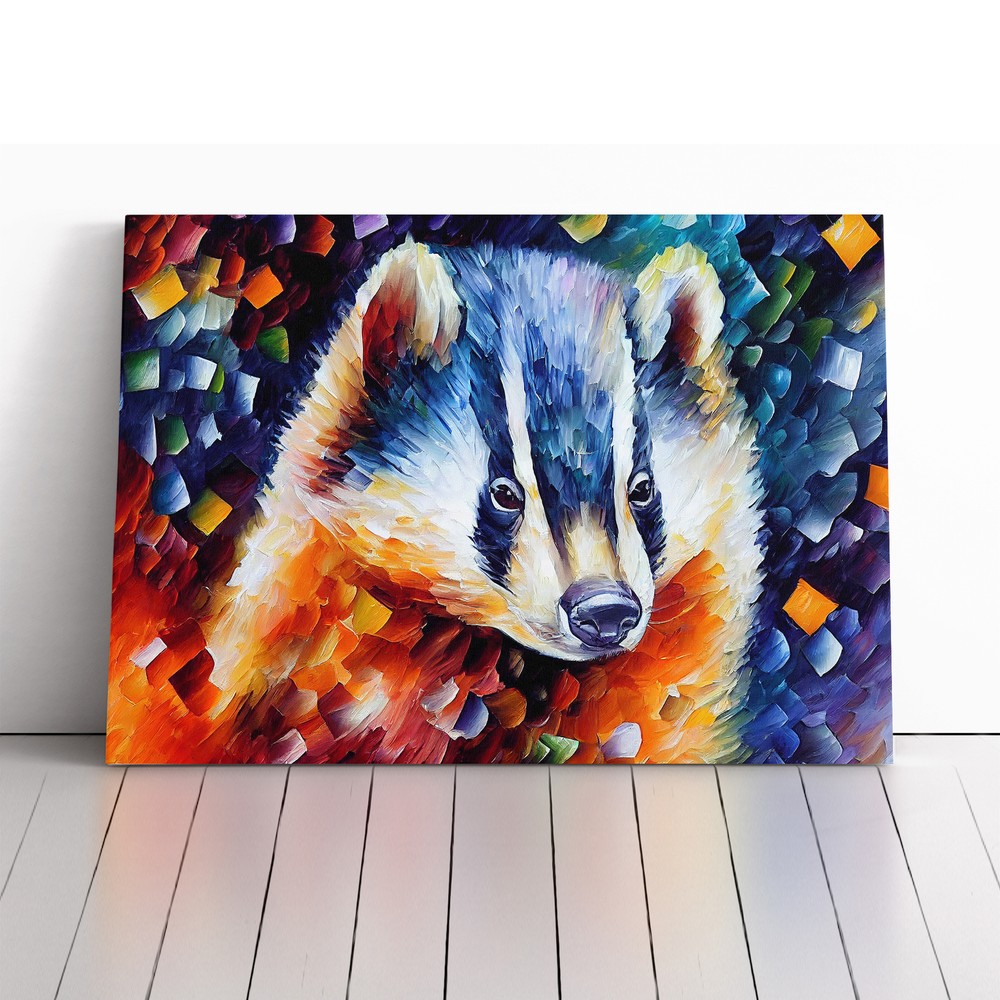 Badger Abstract Canvas Wall Art Print Framed Picture Decor Living Room Bedroom