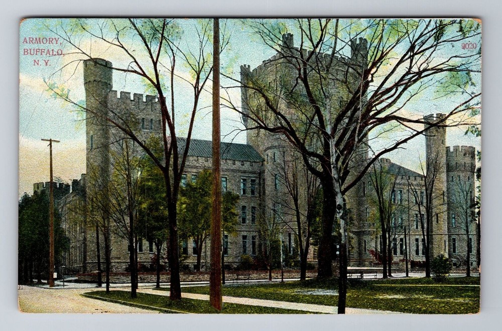 Buffalo NY-New York, the Armory, Antique Vintage Souvenir Postcard