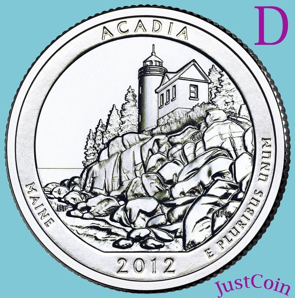 2012-D ACADIA NATIONAL PARK MAINE QUARTER UNCIRCULATED FROM US MINT ROLLS-image