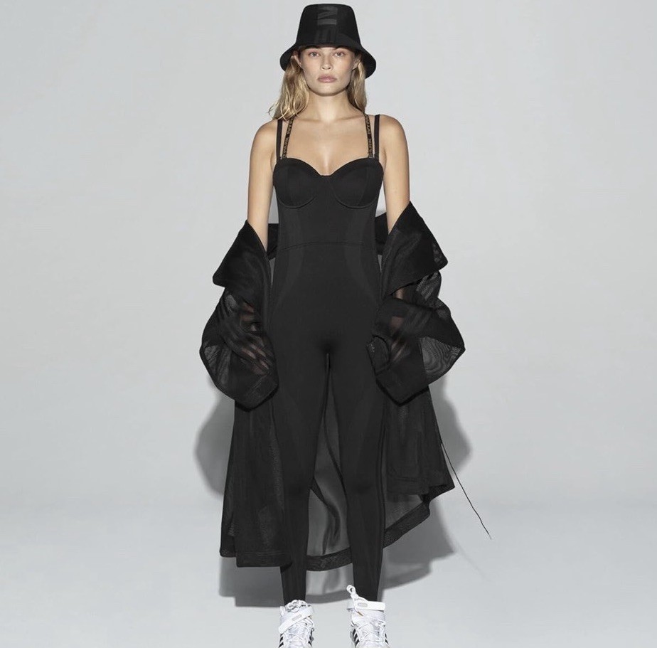 Adidas x IVY PARK  by Beyonce Black Strappy Catsuit Jumpsuit XS NWT