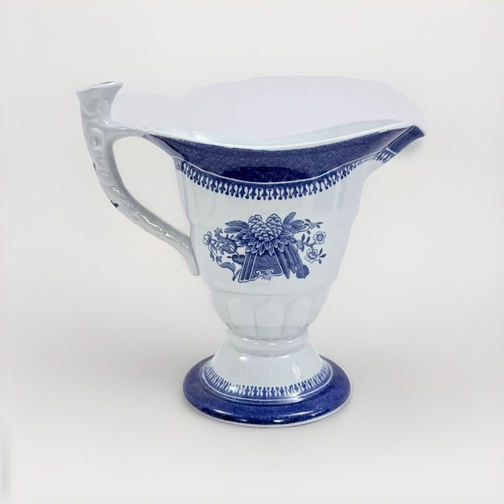 Vintage Spode  Pitcher Creamer Blue England New Stone Italian Pattern 5.5