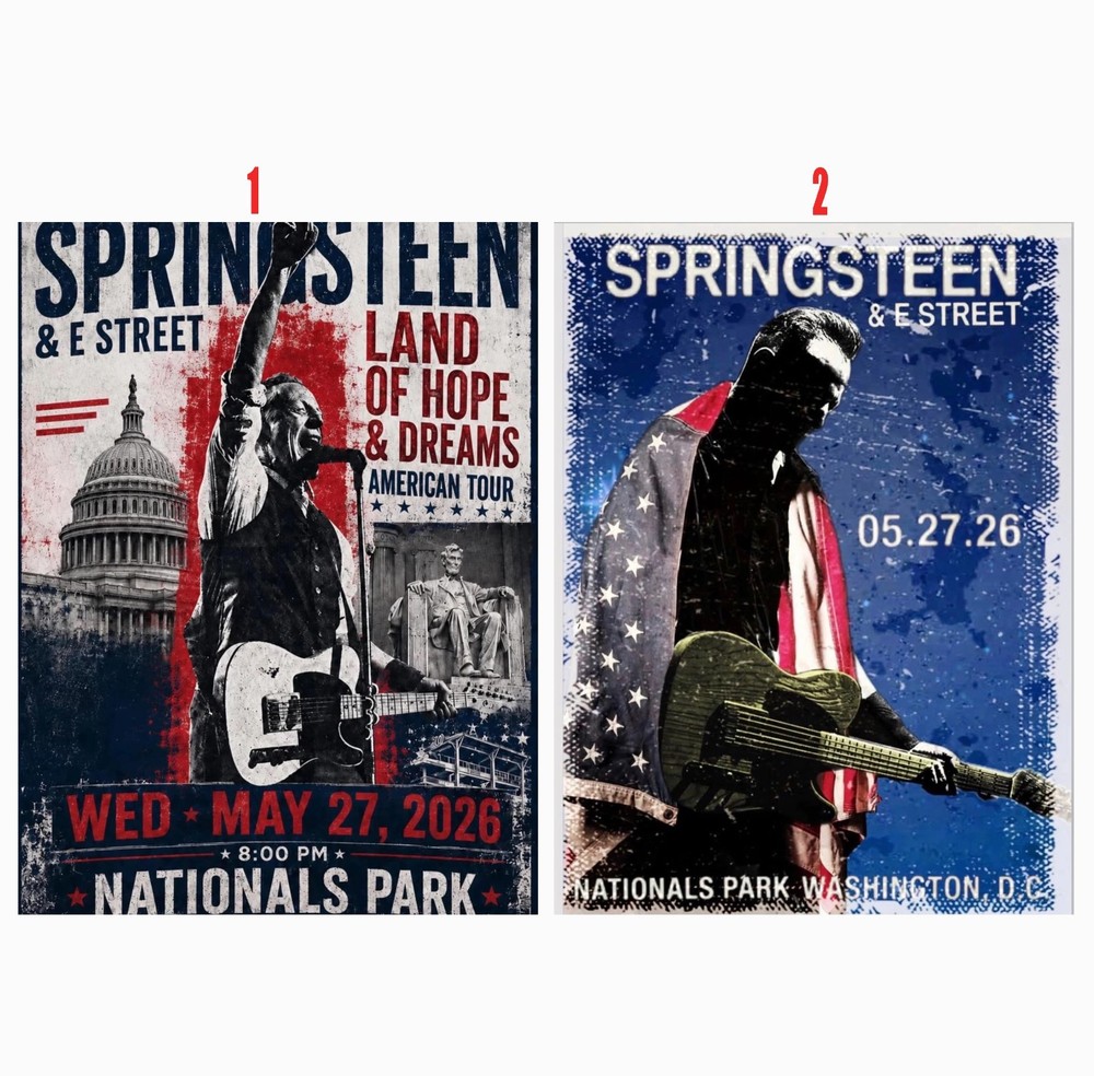 Bruce Springsteen Nationals Park May 27 2026 Poster