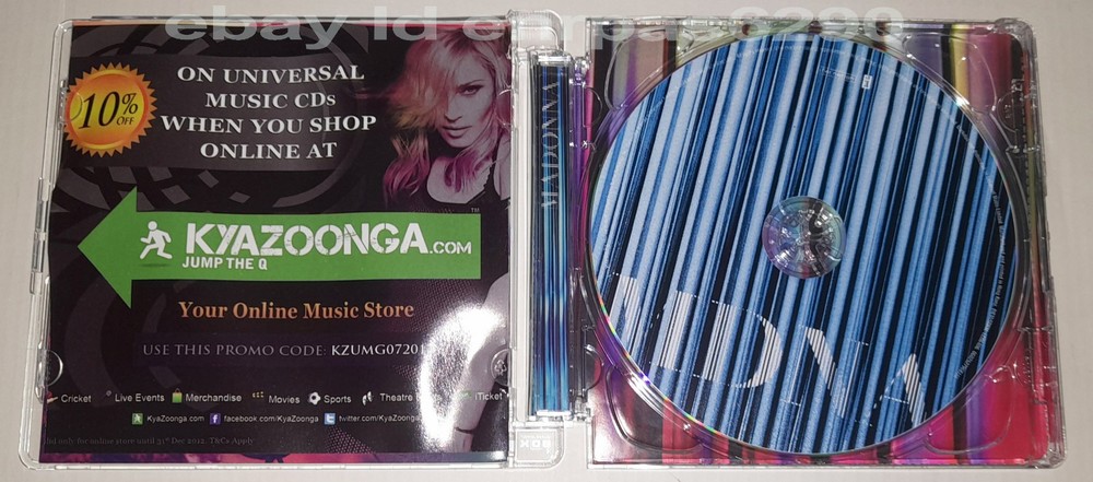 Madonna CD INDIA MDNA With Promo Flyer Authentic Ultra Rare