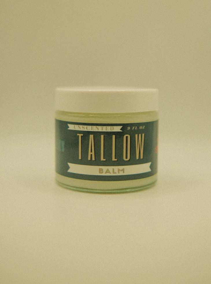 Unscented Tallow Balm | Natural Beef Tallow Vitamin E, Jojoba Moisturizer for
