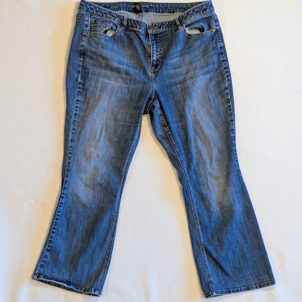Women's Lane Bryant Sz. 20 Short Boot Cut  Blue Jeans