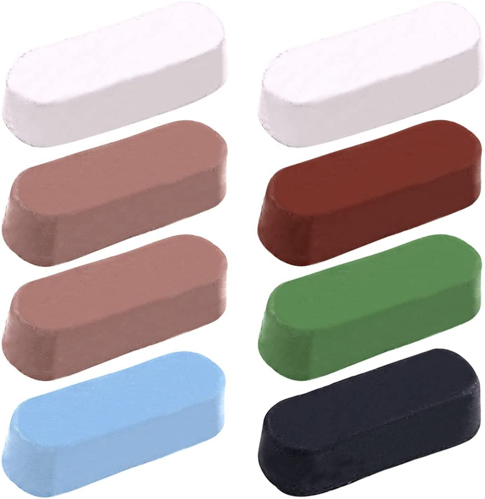 8Pcs Polishing Compound Kit, Including 2Pcs White Diamond, 1Pcs Red Roug