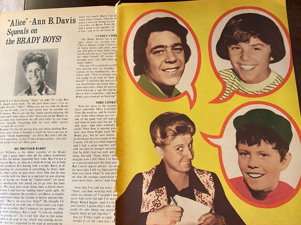 Barry Williams Christopher Knight Brady Bunch Vintage Two-Page Clipping