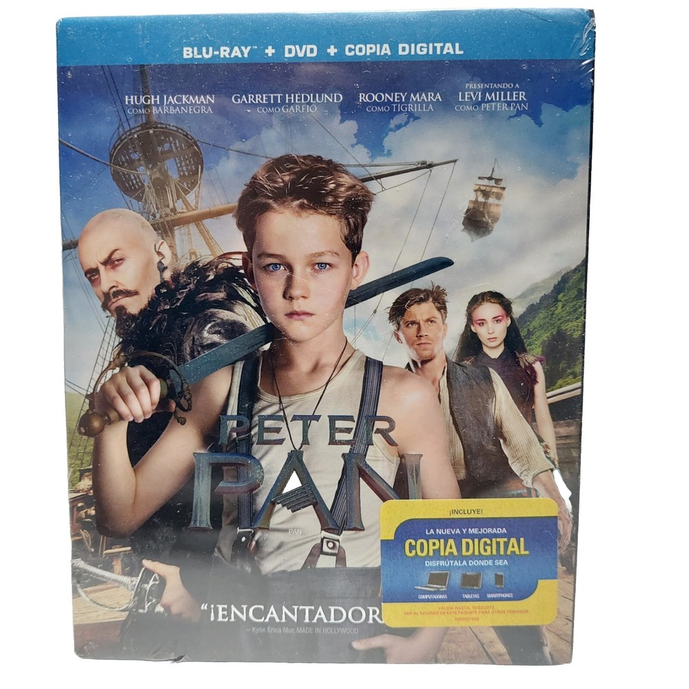 Pan Blu-ray DVD 2015 2-Disc Set New Peter Pan Hugh Jackman