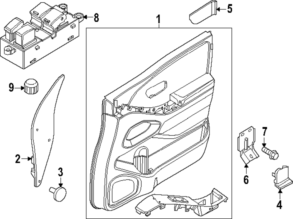 Genuine Nissan Door Trim Panel 80900-9BU3C