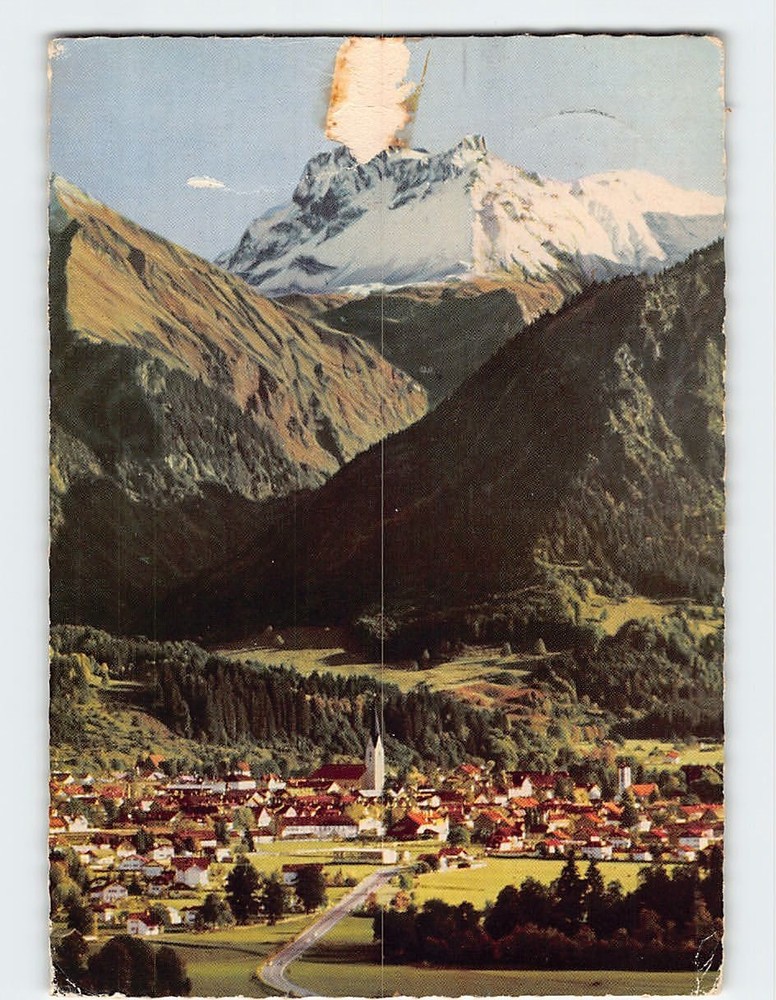 Postcard Aerial View Oberstdorf Bavaria Germany
