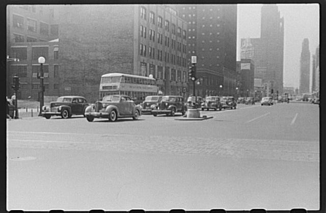 Washington DC Pennsylvania Ave 1941 Streetcars Automobiles Downtown Traffic