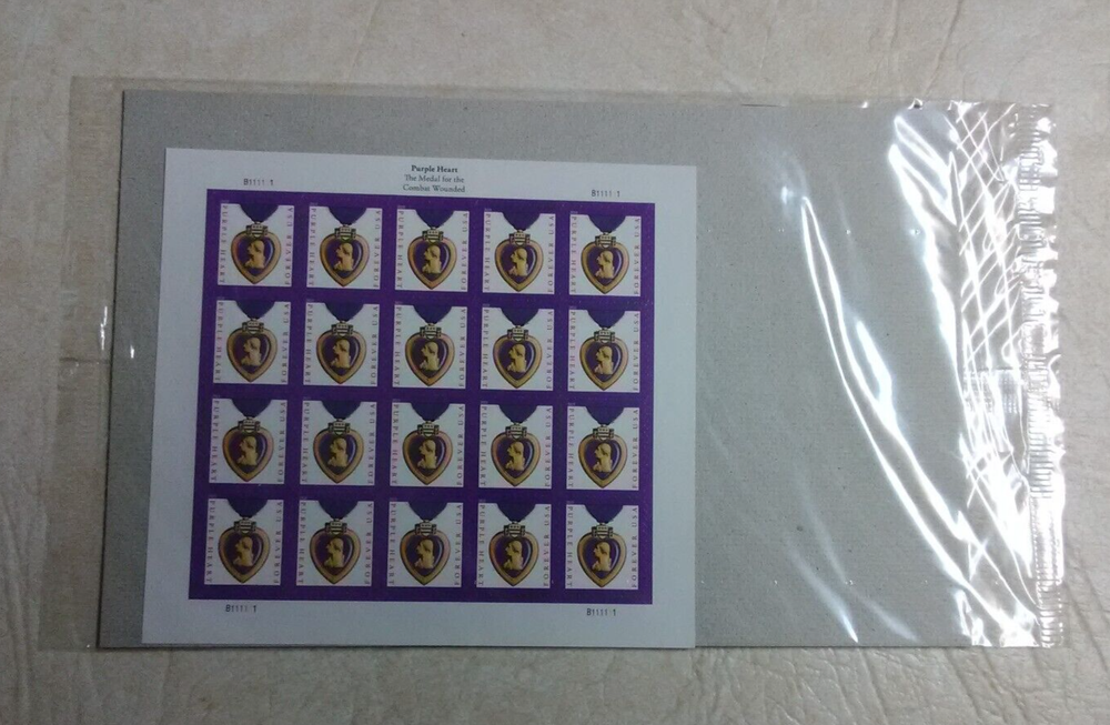 Purple Heart Medal Forever Stamp sheet unopened sealed  2019 20 stamps total