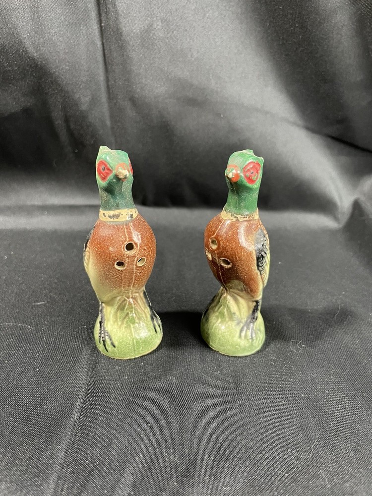 Vintage Pheasant Salt And Pepper Shakers