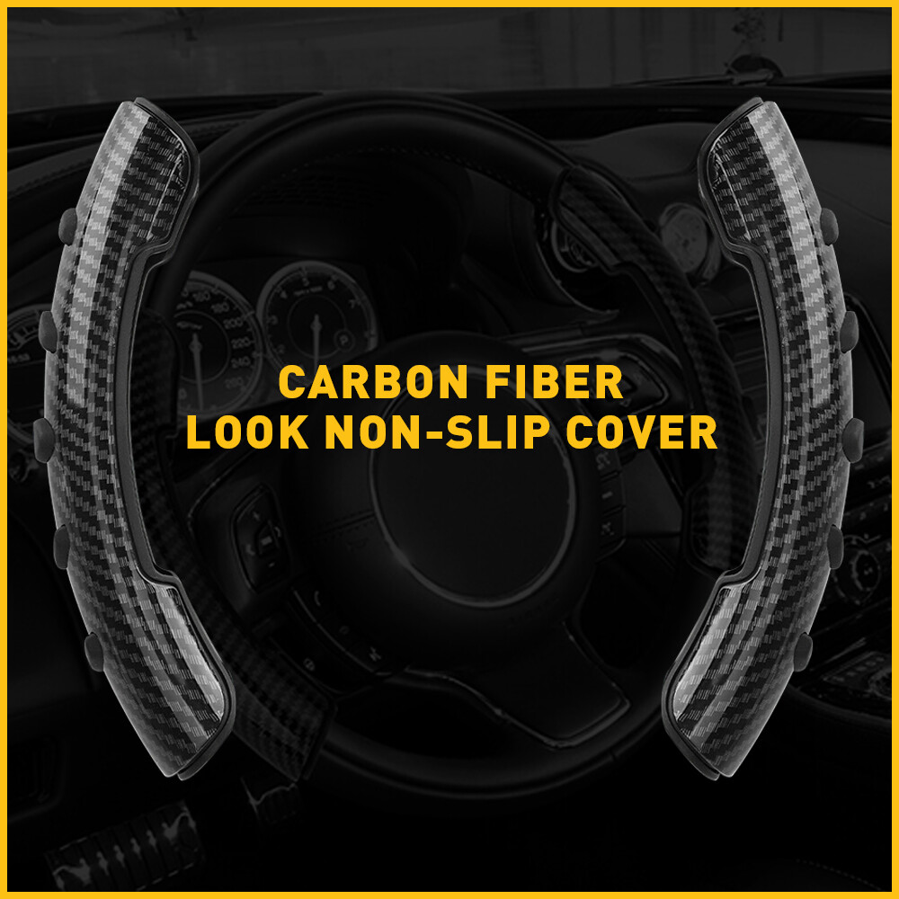 Carbon Fiber Universal Car Steering Wheel Booster Cover Non-Slip Accessories